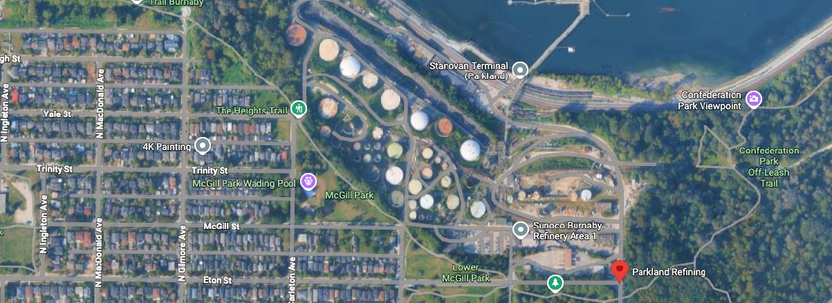 Die Sicherheit der Anwohner hat oberste Priorität, da die Parkland-Raffinerie in unmittelbarer Nähe zu Wohngebieten liegt