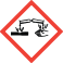 icon-ghs-corrosive depicting dangers of sulfur dioxide released in industrial processes involving chemical hazards
