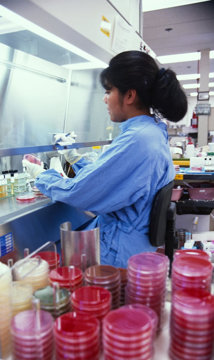 Biotechnologie-Pharma-Gasdetektion-Arbeiter